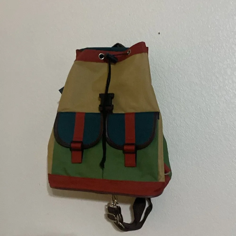 Unissx Water Repellent Multi Color Backpack 11” x 14” x 6” approximately